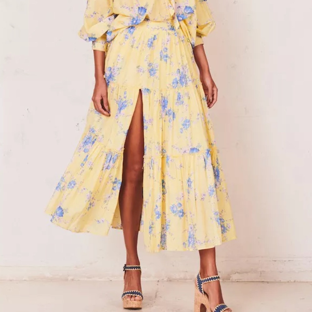 LoveShackFancy Haru Skirt - Sunshower Garden - Size 4 - NWT